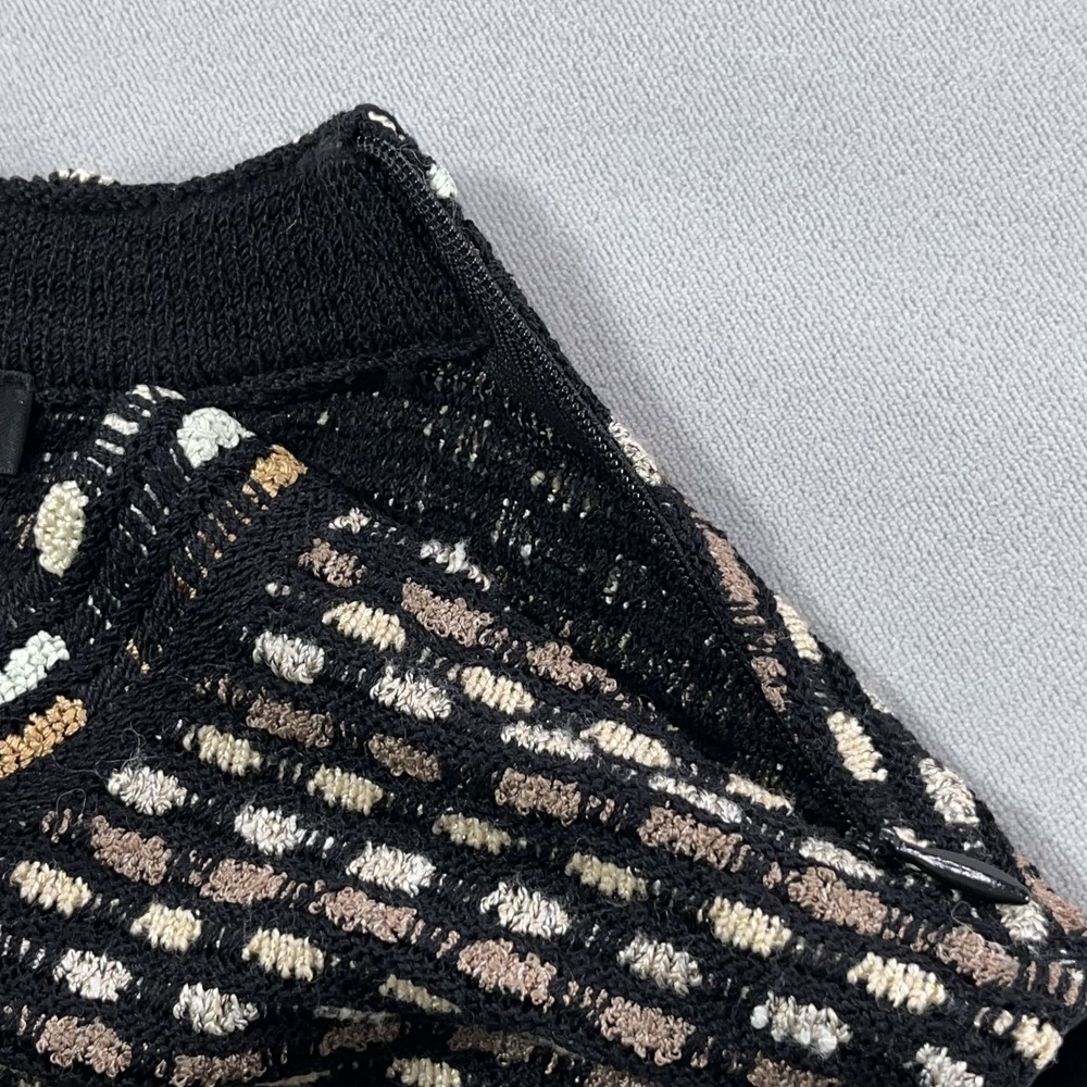 St John Knit Top Women Medium Brown Textured Sleeveless Mock Neck Tank USA - Picture 5 of 12